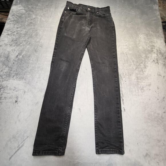 Levi's 511 Jeans Mens 28x30 Black Denim Slim Fit Stretch Five Pocket Zip Fly - Picture 1 of 10
